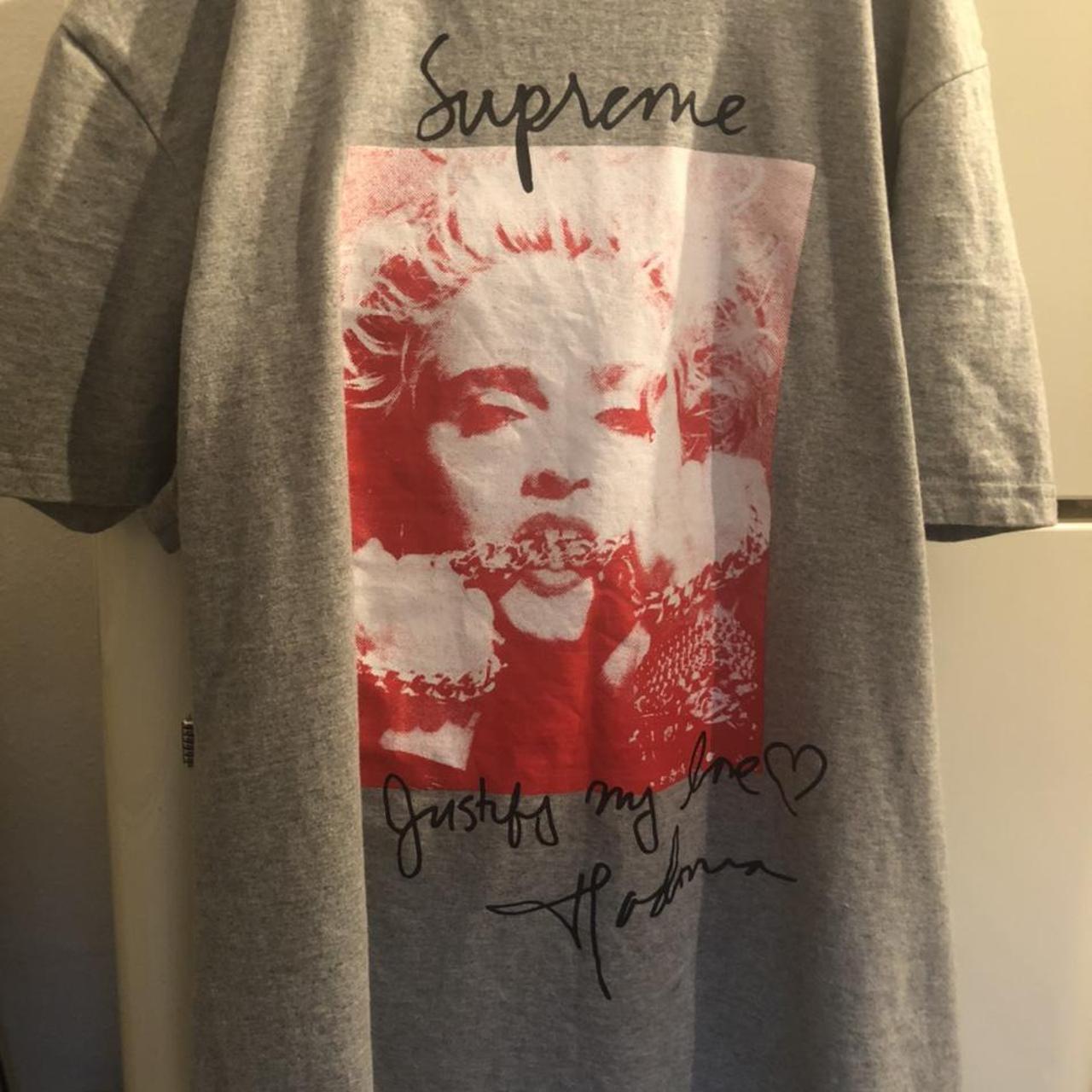 Supreme madonna tee clearance grey