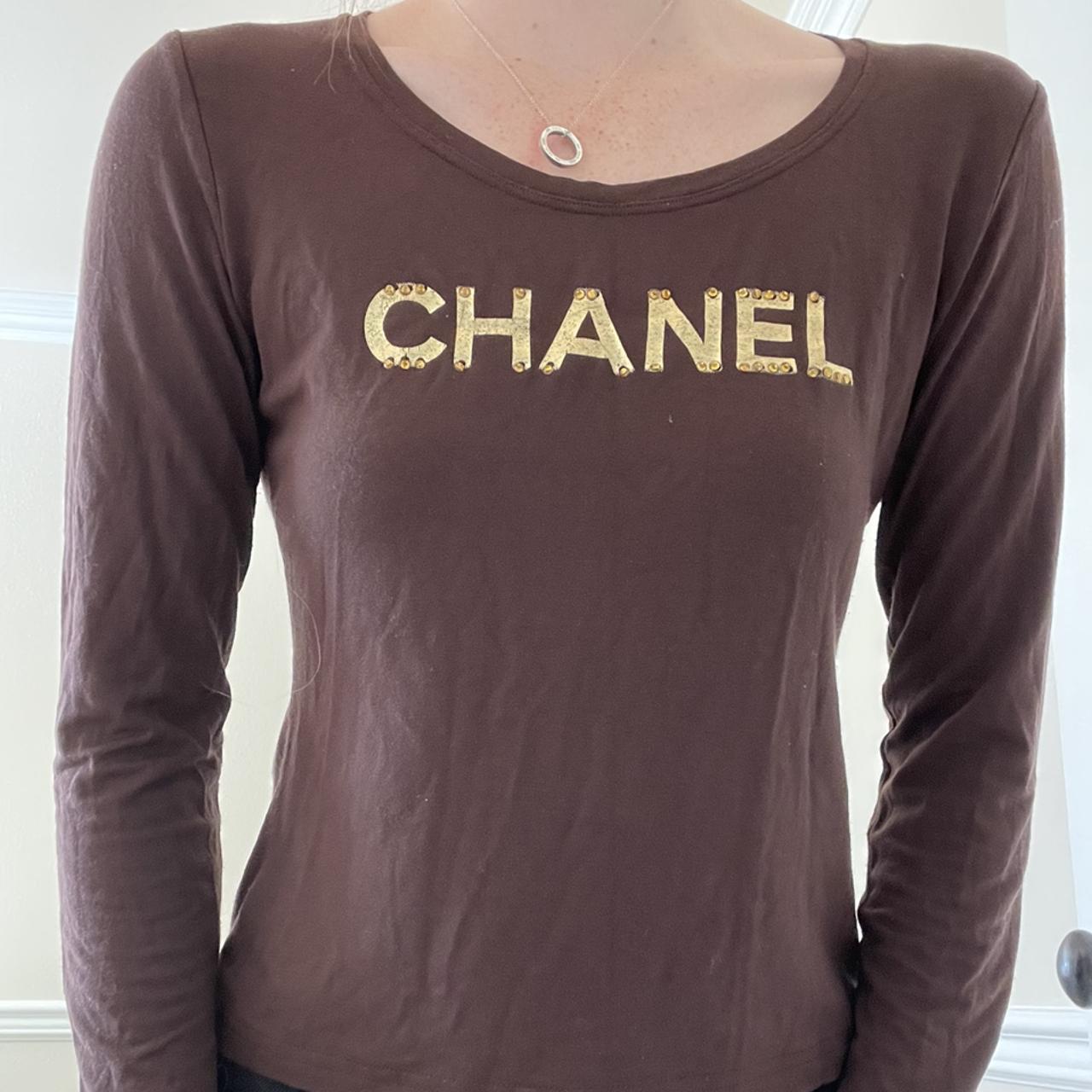 Authentic vintage Chanel brown long sleeve top with