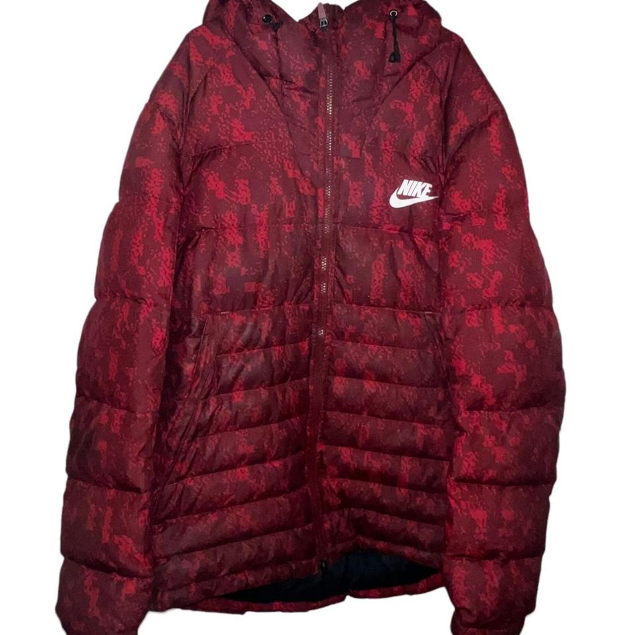 red and black nike coat