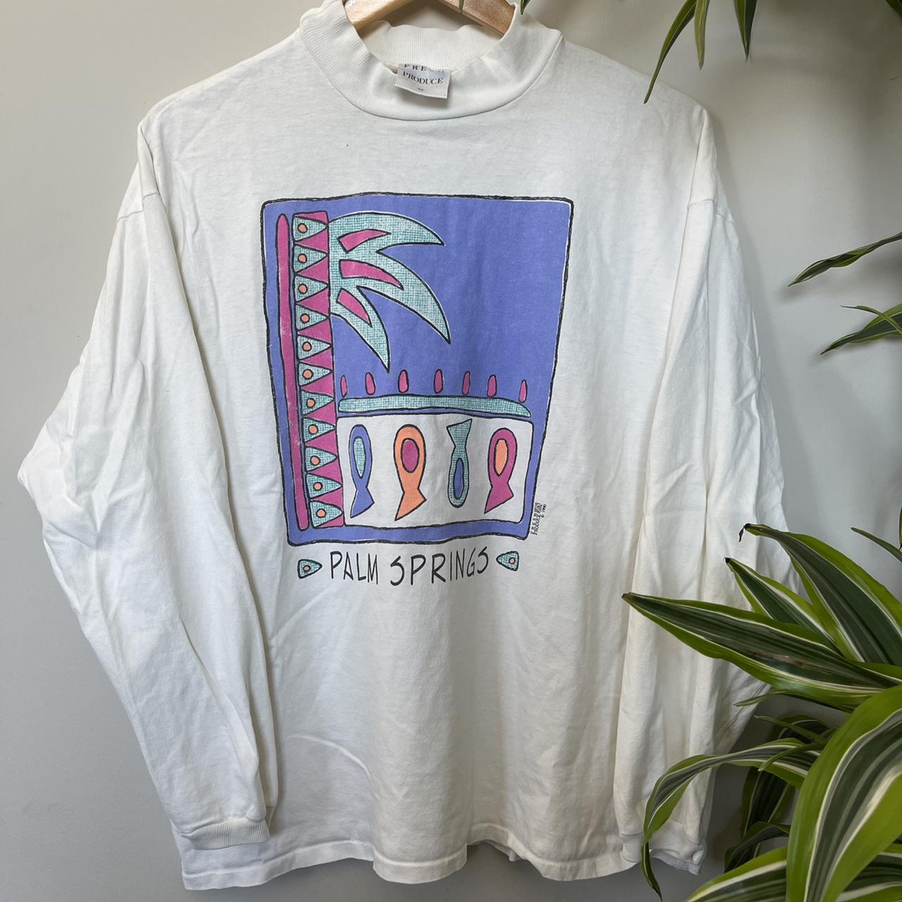 Vintage Palm Springs Tourist art long sleeve shirt... - Depop