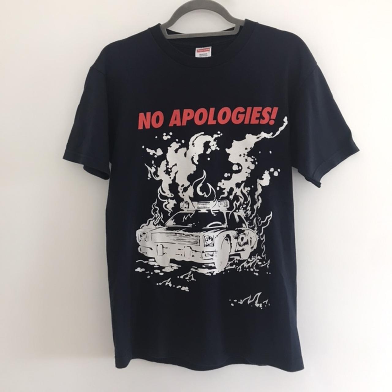 Supreme 2009 ‘No Apologies’ Tee - Navy Size Medium -...