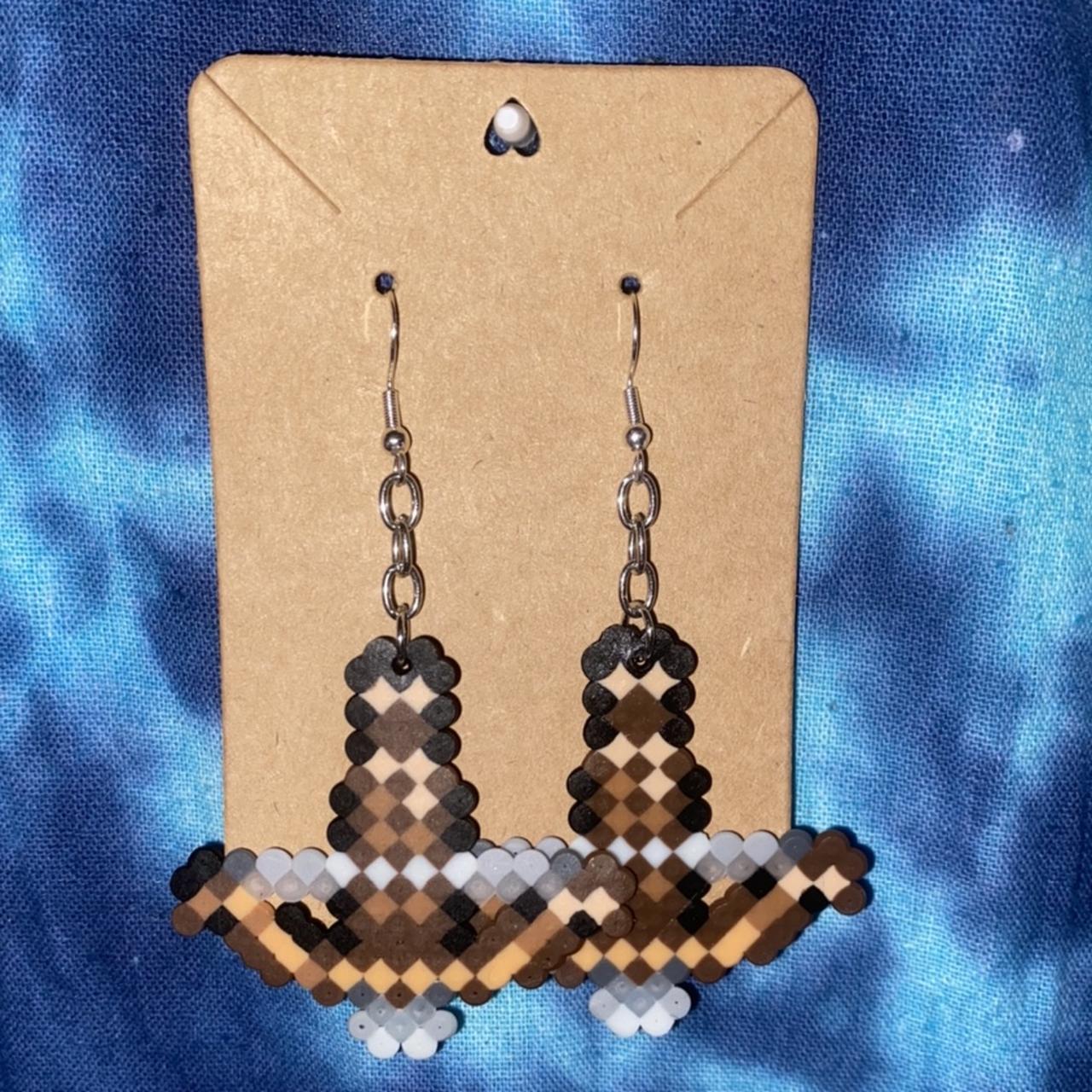 Minecraft Crossbow Perler Bead Earrings! minecraft... Depop