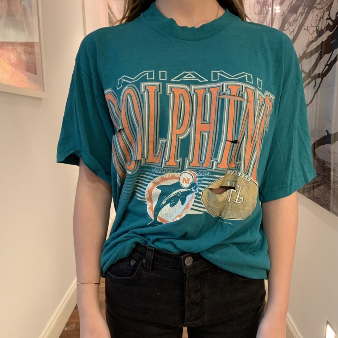 LF vintage “Furst of a Kind” Miami dolphins shirt. - Depop