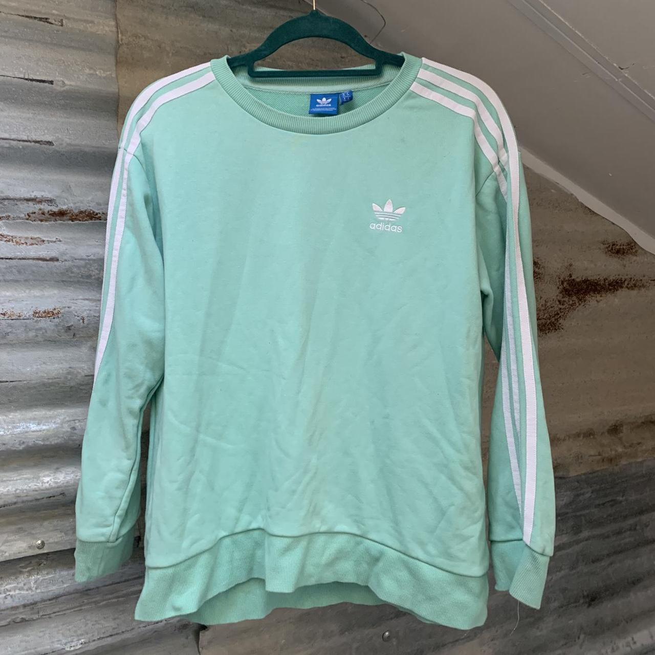 adidas mint green sweatshirt