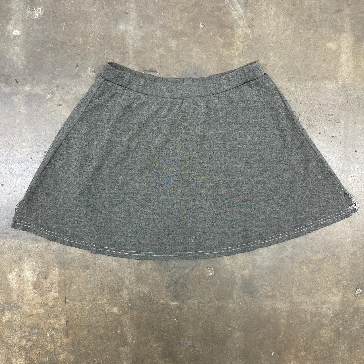 LAASK002 - Heather Charcoal Ponte A-line Skort... - Depop