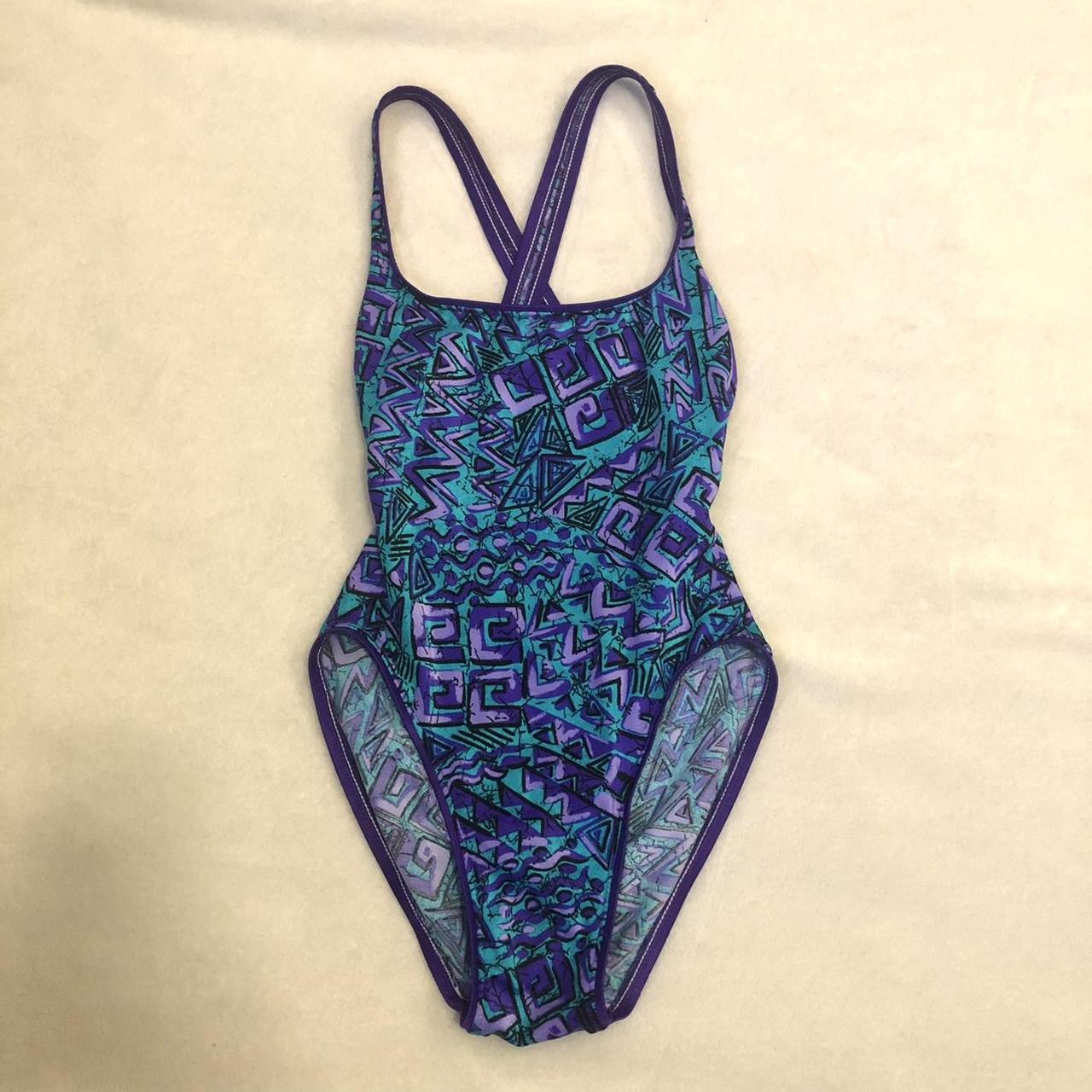 Swims Women's Purple and Blue Swimsuit-one-piece | Depop