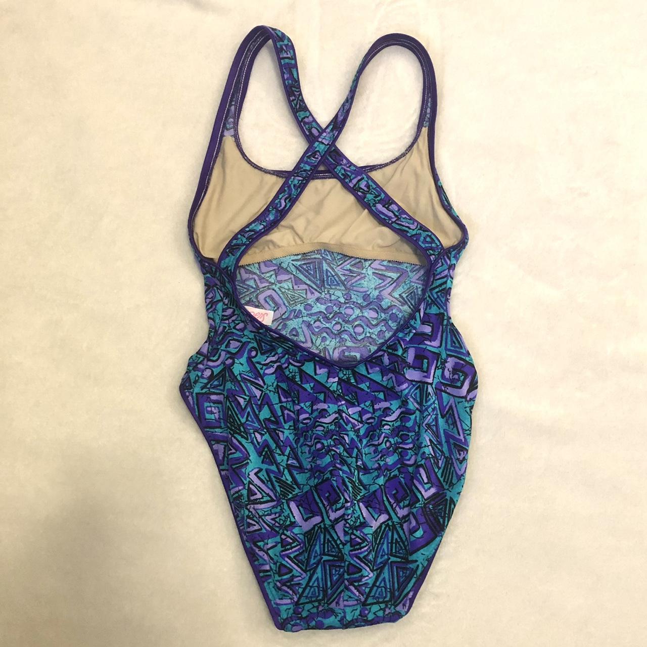 Swims Women's Purple and Blue Swimsuit-one-piece | Depop