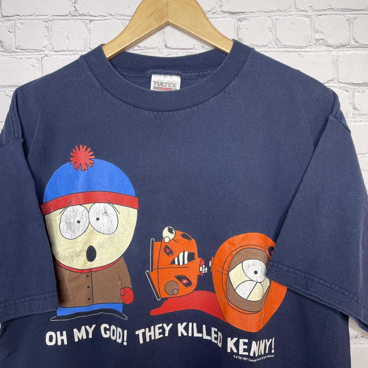 Vintage 90s South Park They Killed Kenny Blue 1997... - Depop