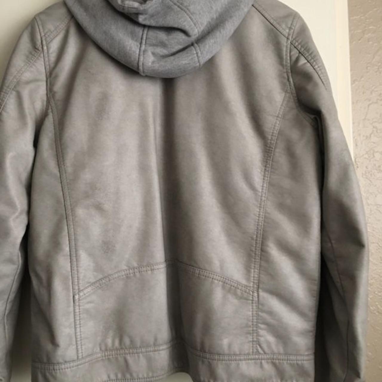 Guess Leather Hoodie Jacket. Brand New bought it. Depop