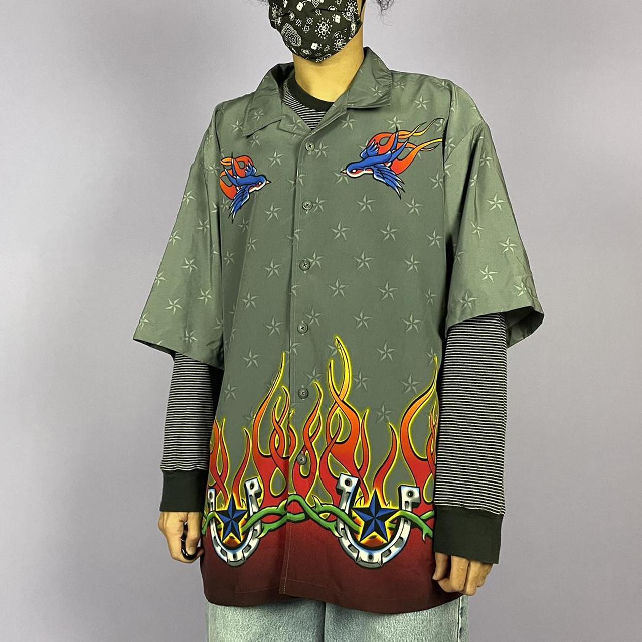 Y2K Flame Shirt