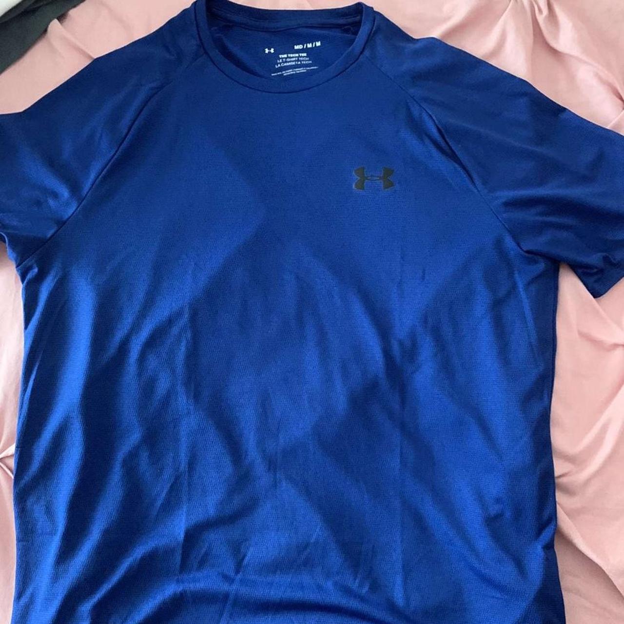 Dark blue under armour t shirt Size medium . Mens - Depop