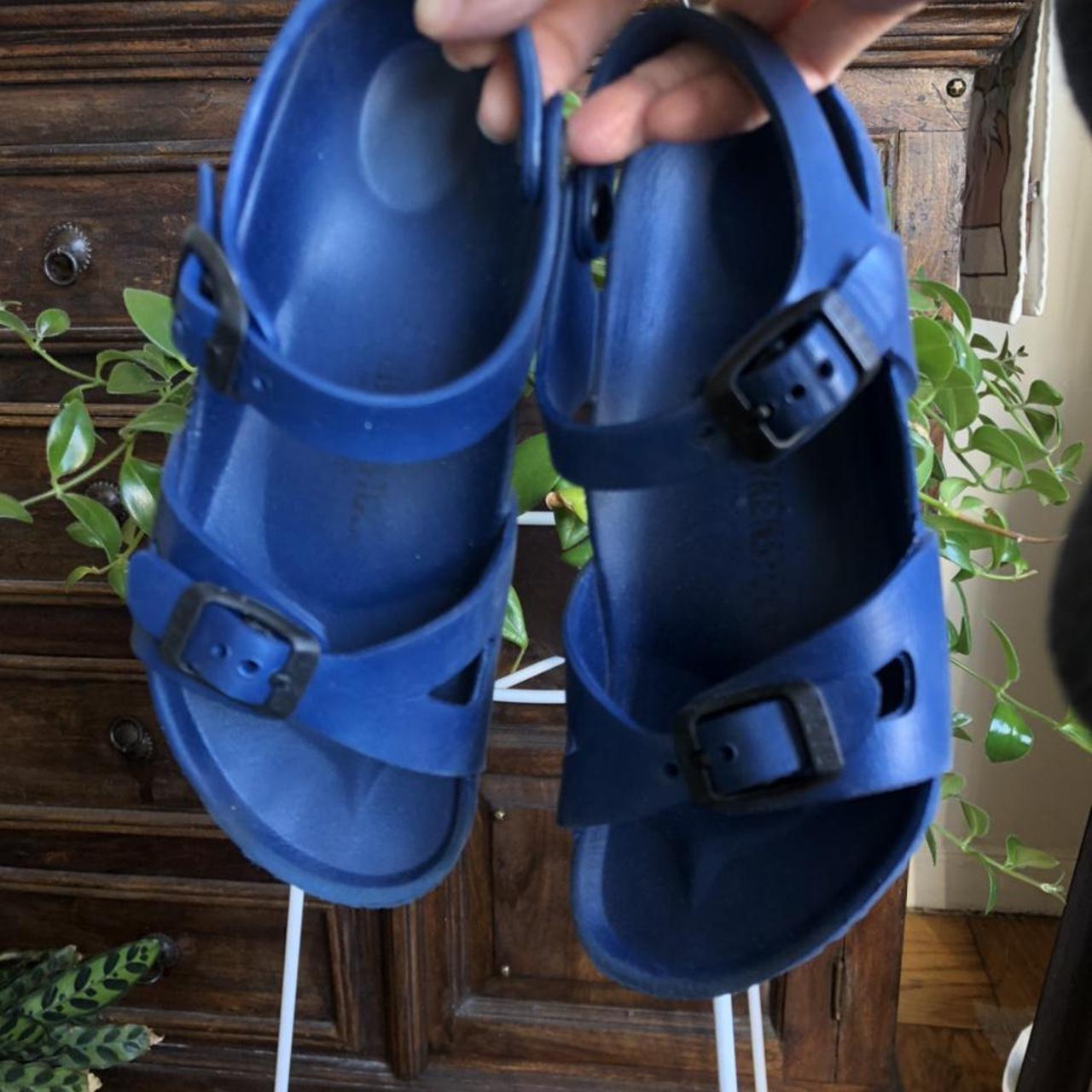 Blue store waterproof birkenstocks