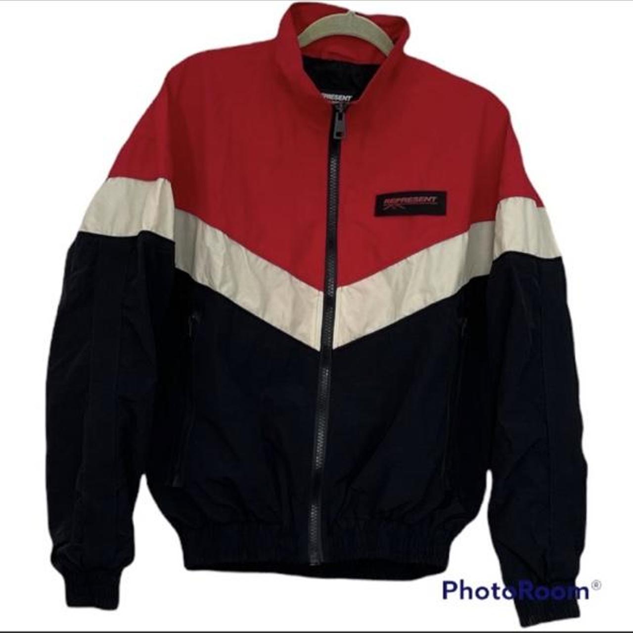 Represent Mens Red And Black Jacket Depop 0858