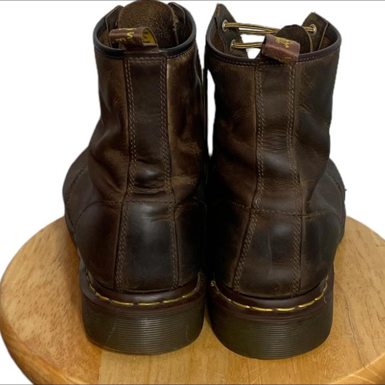 Dr. Martens Men’s Brown Leather Work Boots Size 13... - Depop