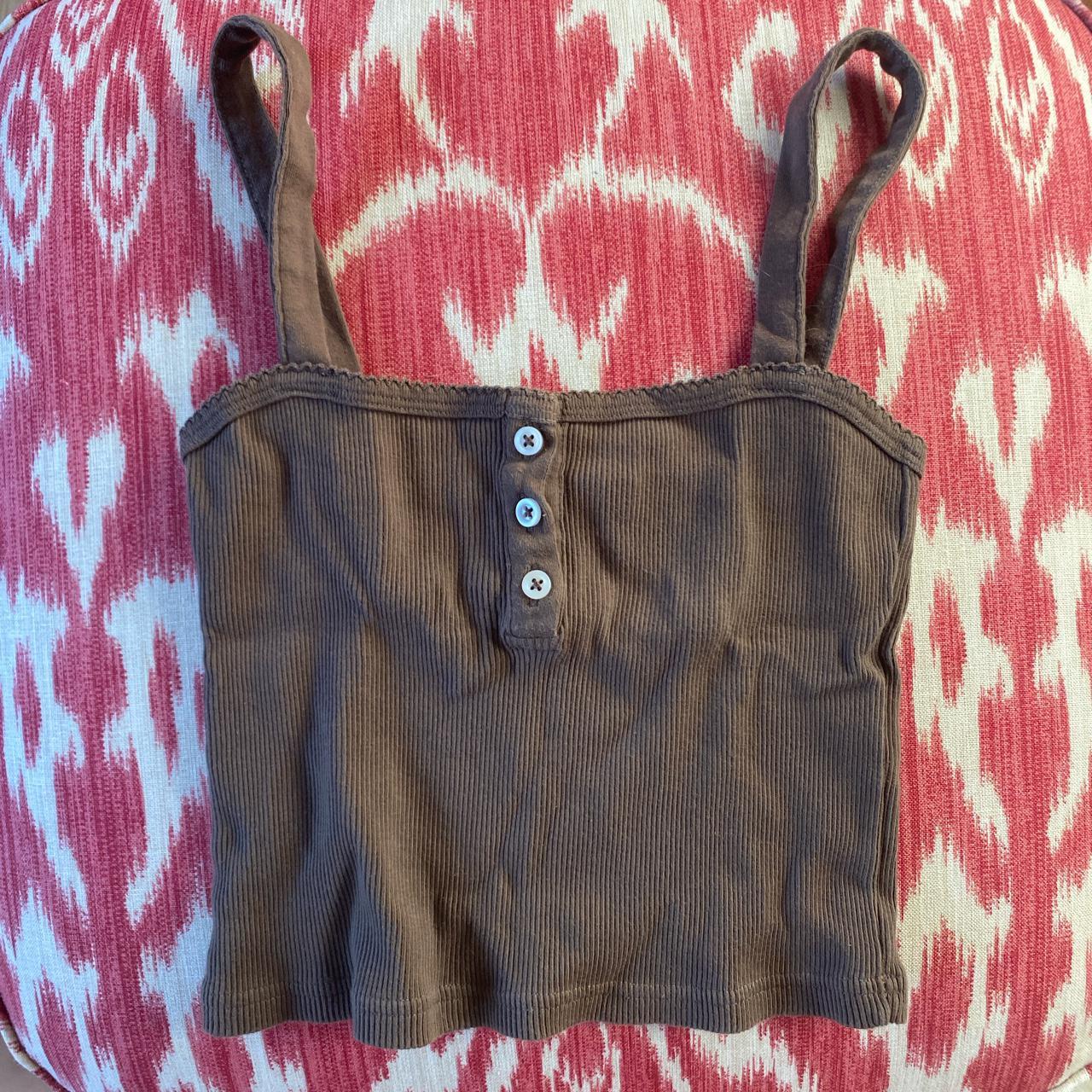 Brandy Melville brown tank Perfect condition no flaws Depop