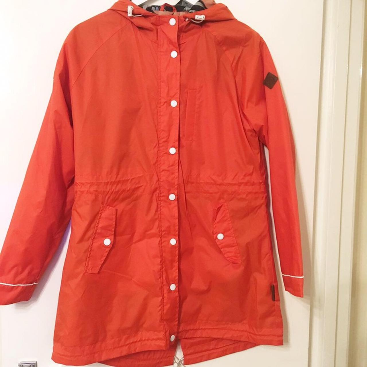 Woman’s Bellfield Red / Floral coat. Size - 12 /... - Depop