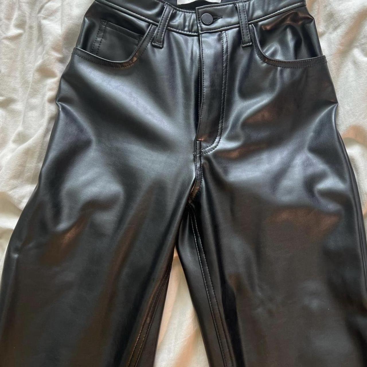 Abercrombie curve love black leather pants - like... - Depop
