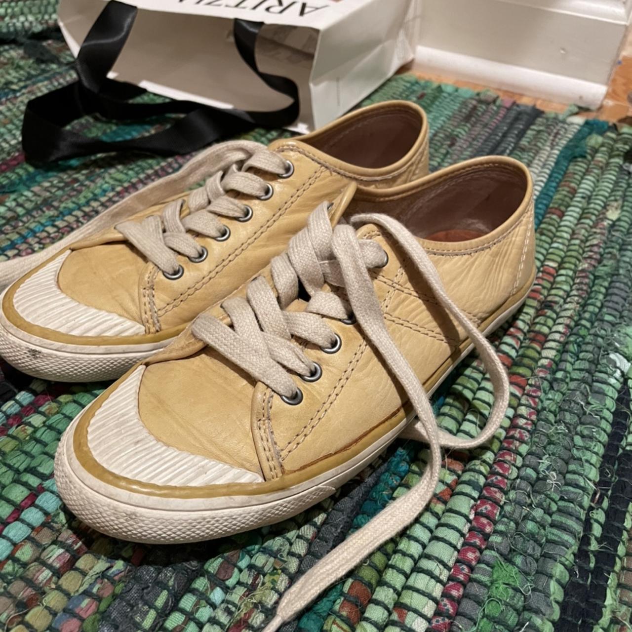 Frye leather sneakers womens on sale