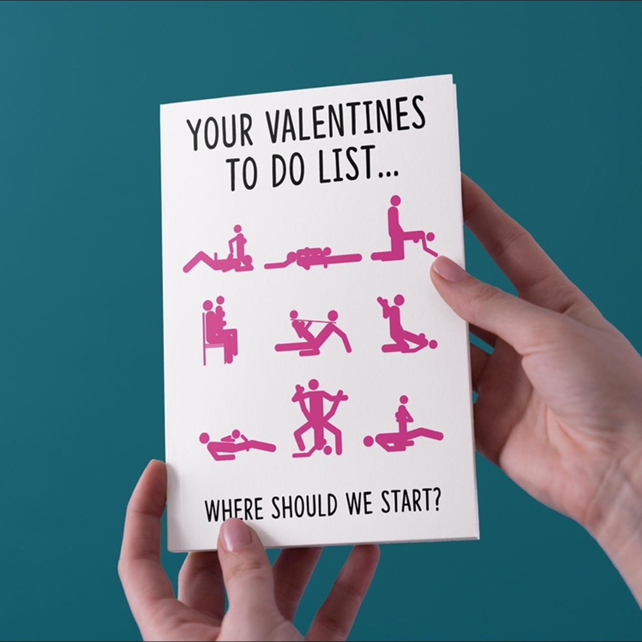 Valentines To Do List Sex Positions Greeting Card -... - Depop