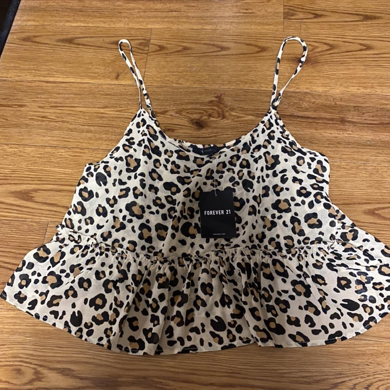 Cheetah crop top forever 21 on sale