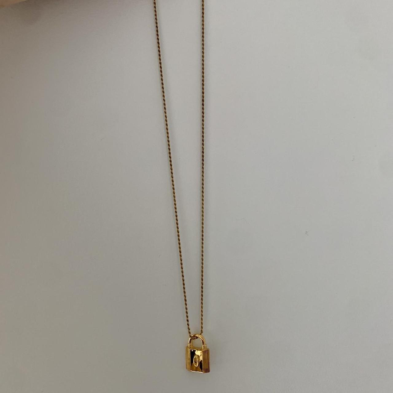 Missoma Small Ridge Padlock Necklace Light tarnish... Depop