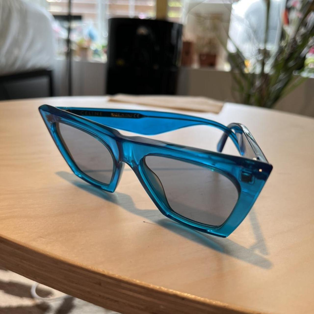 Celine edge sunglasses deals blue