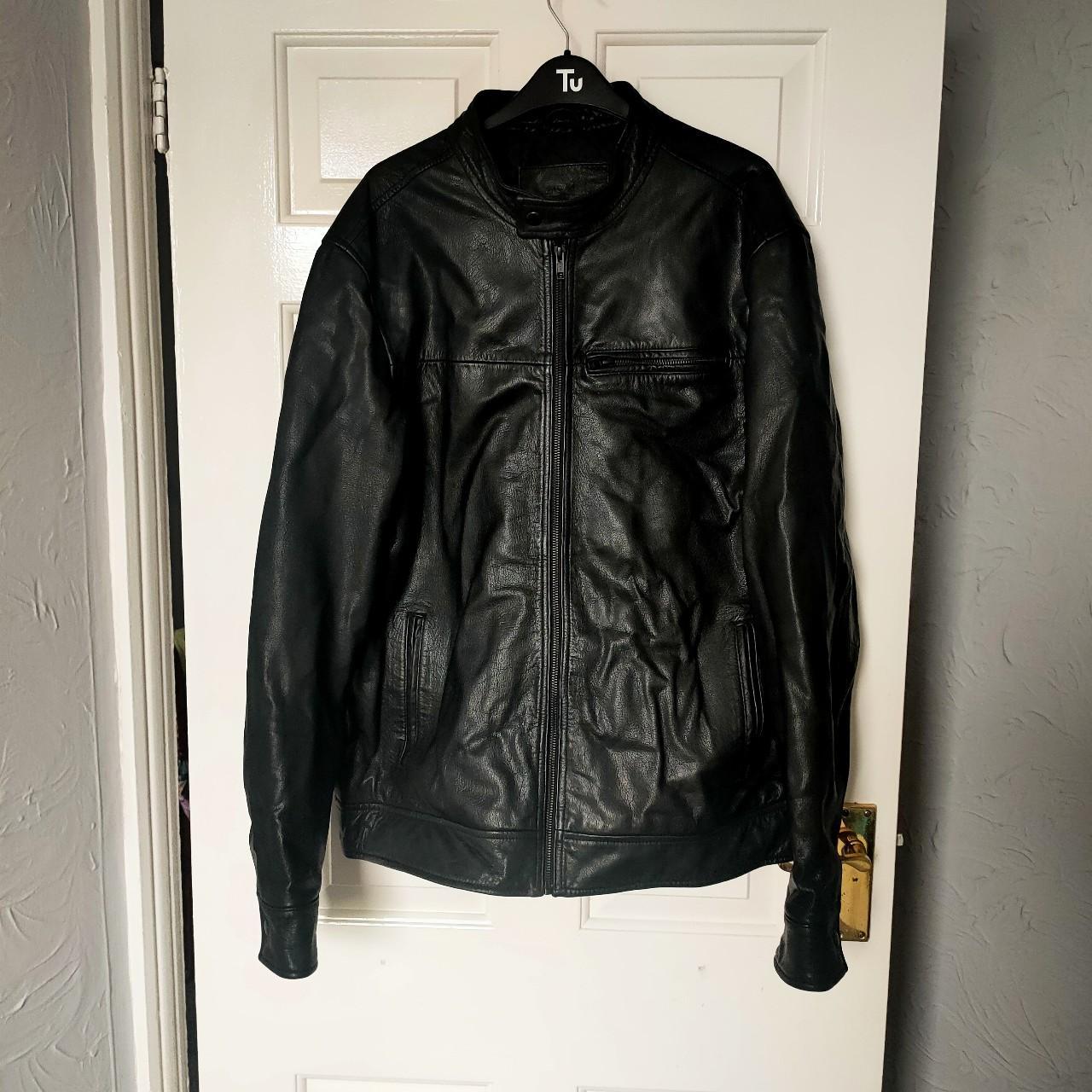 Next leather jacket. Real leather Good... - Depop