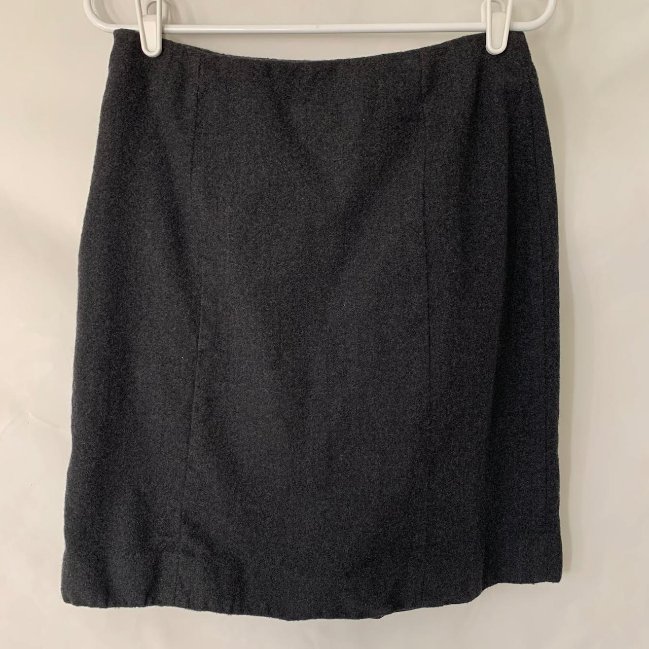 Jones New York Grey wool mini skirt. Left leg thigh... - Depop