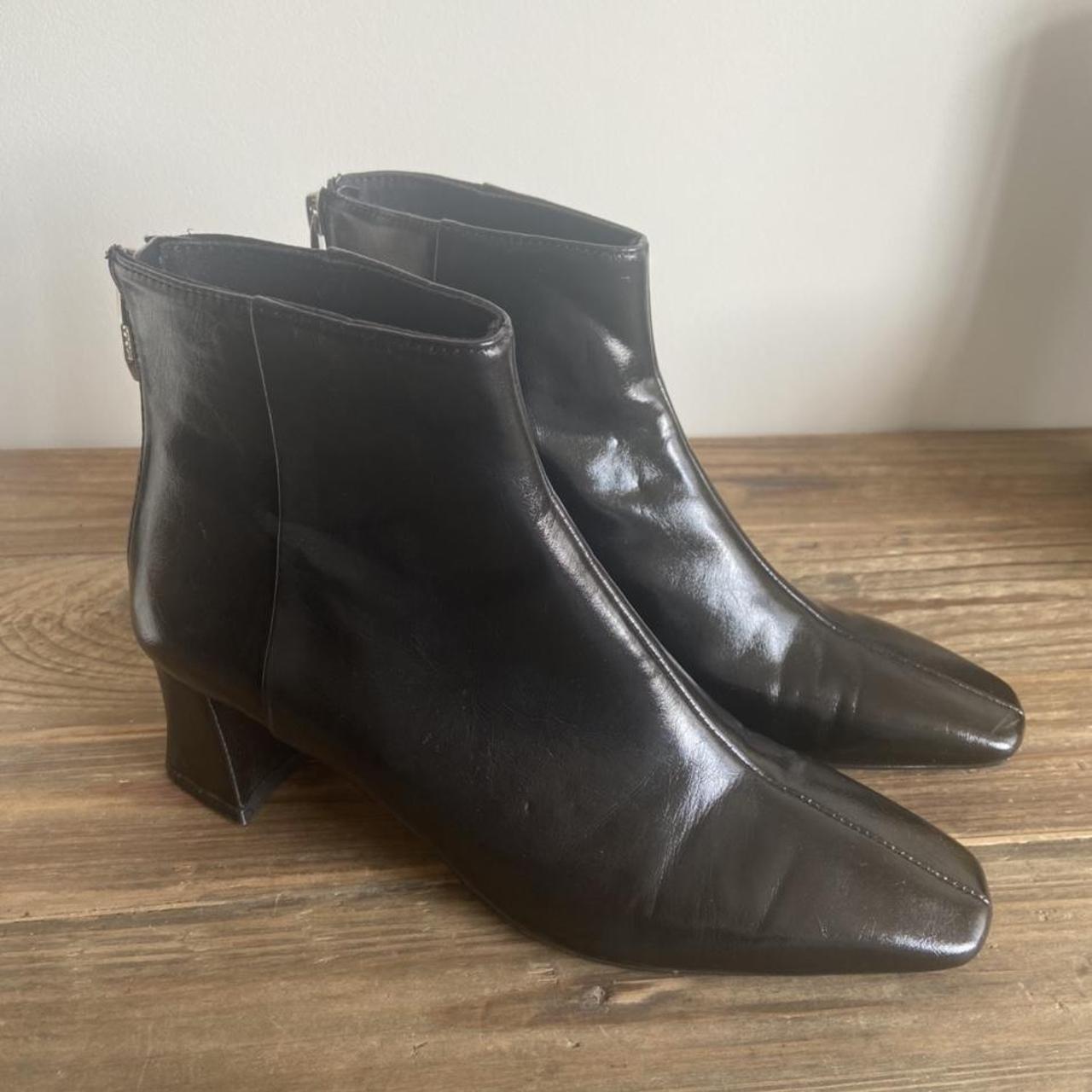 Zara patent ankle boots size 5. Lightly worn but... - Depop