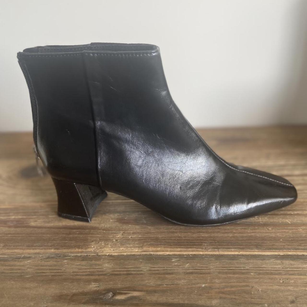 Zara patent ankle boots size 5. Lightly worn but... - Depop
