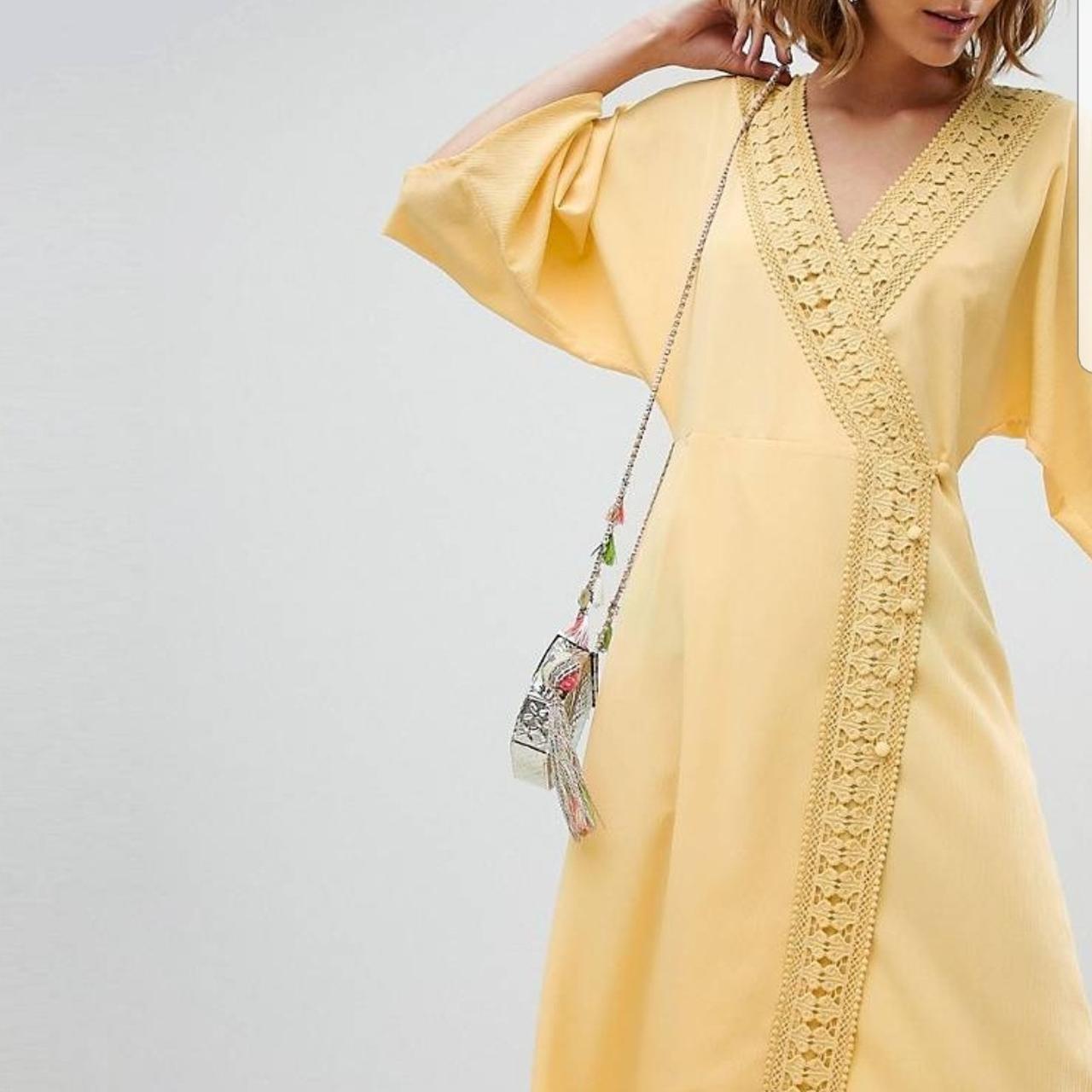 ASOS Gorgeous yellow wrap maxi dress ...