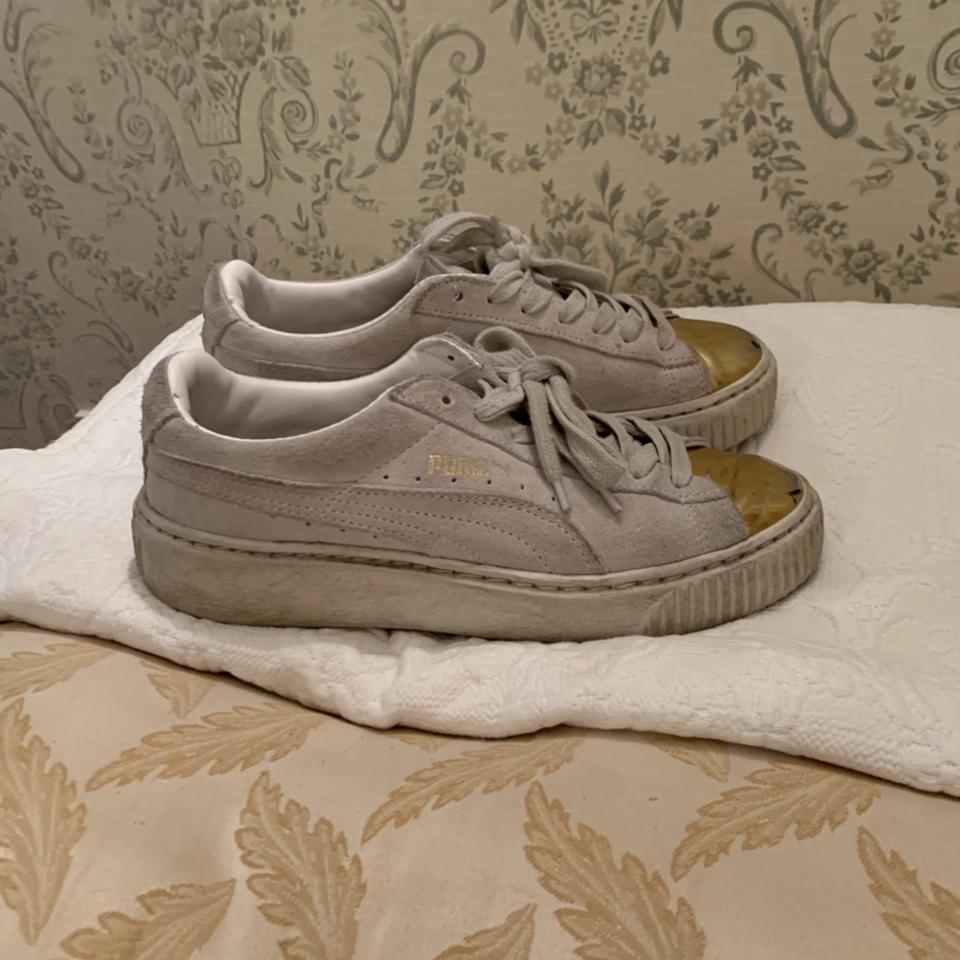 Puma suede cheap platform beige