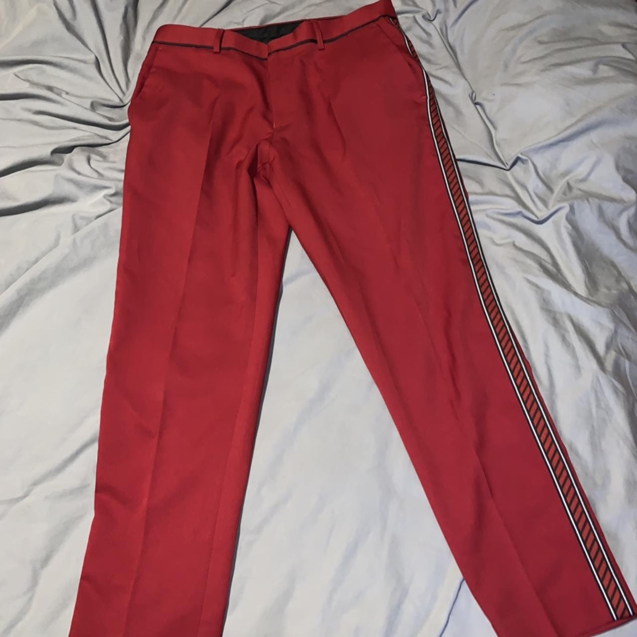 Red suit trousers W30 L32 Bought from top man for... - Depop