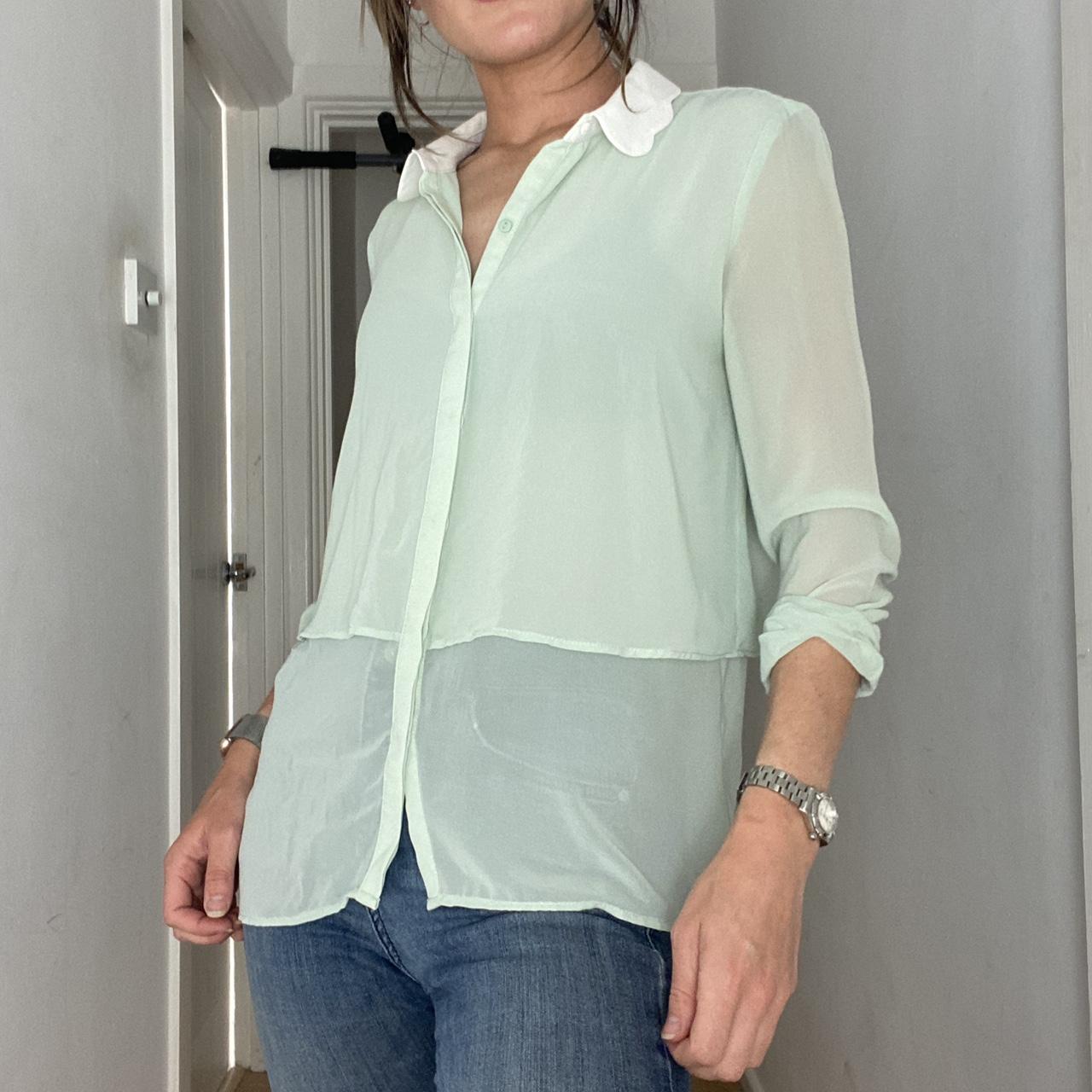 mint blouse zara