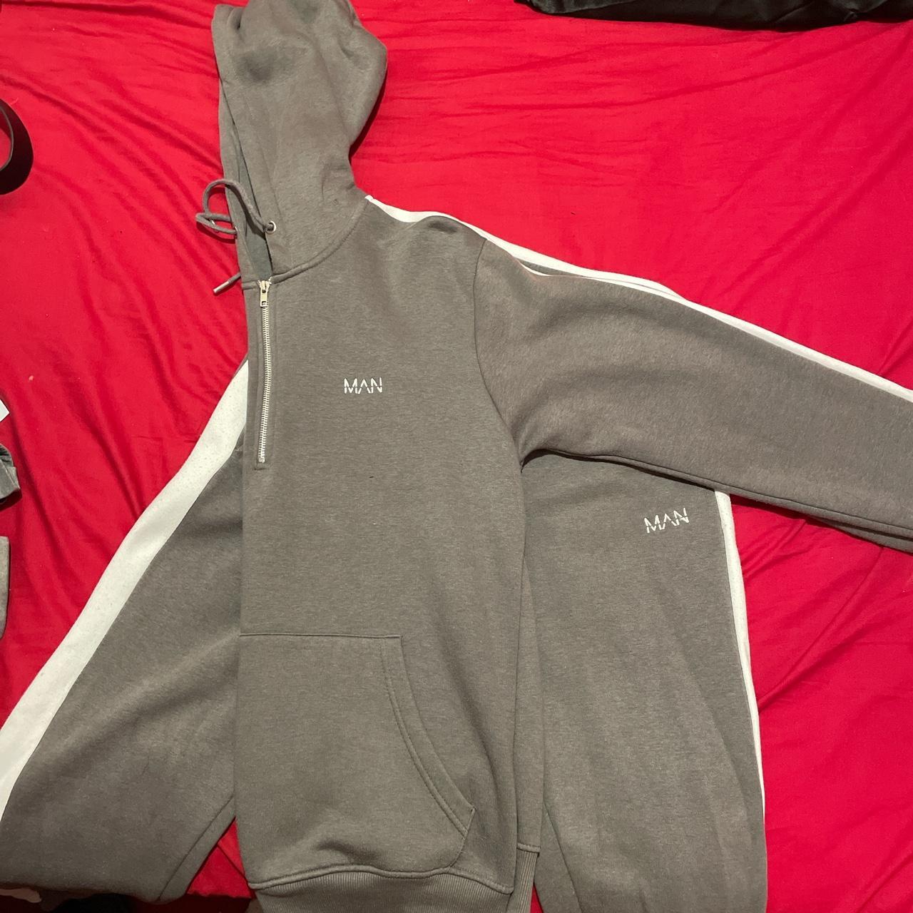 Full boohoo man tracksuit Size L Worn few times... - Depop