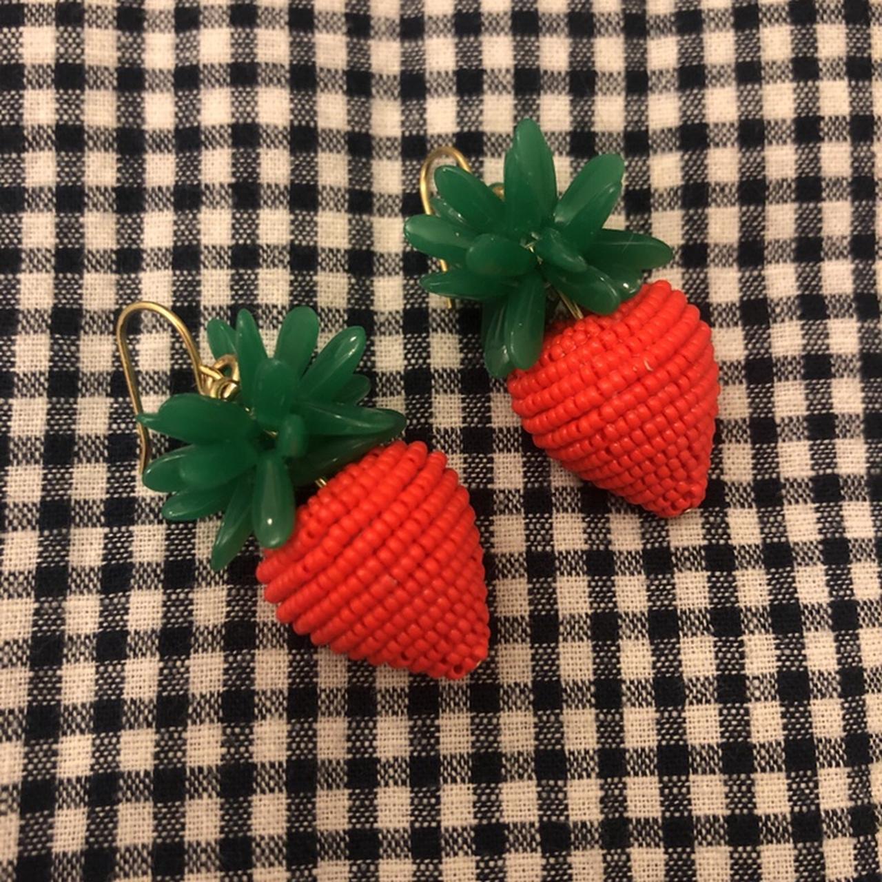 j crew strawberry earrings