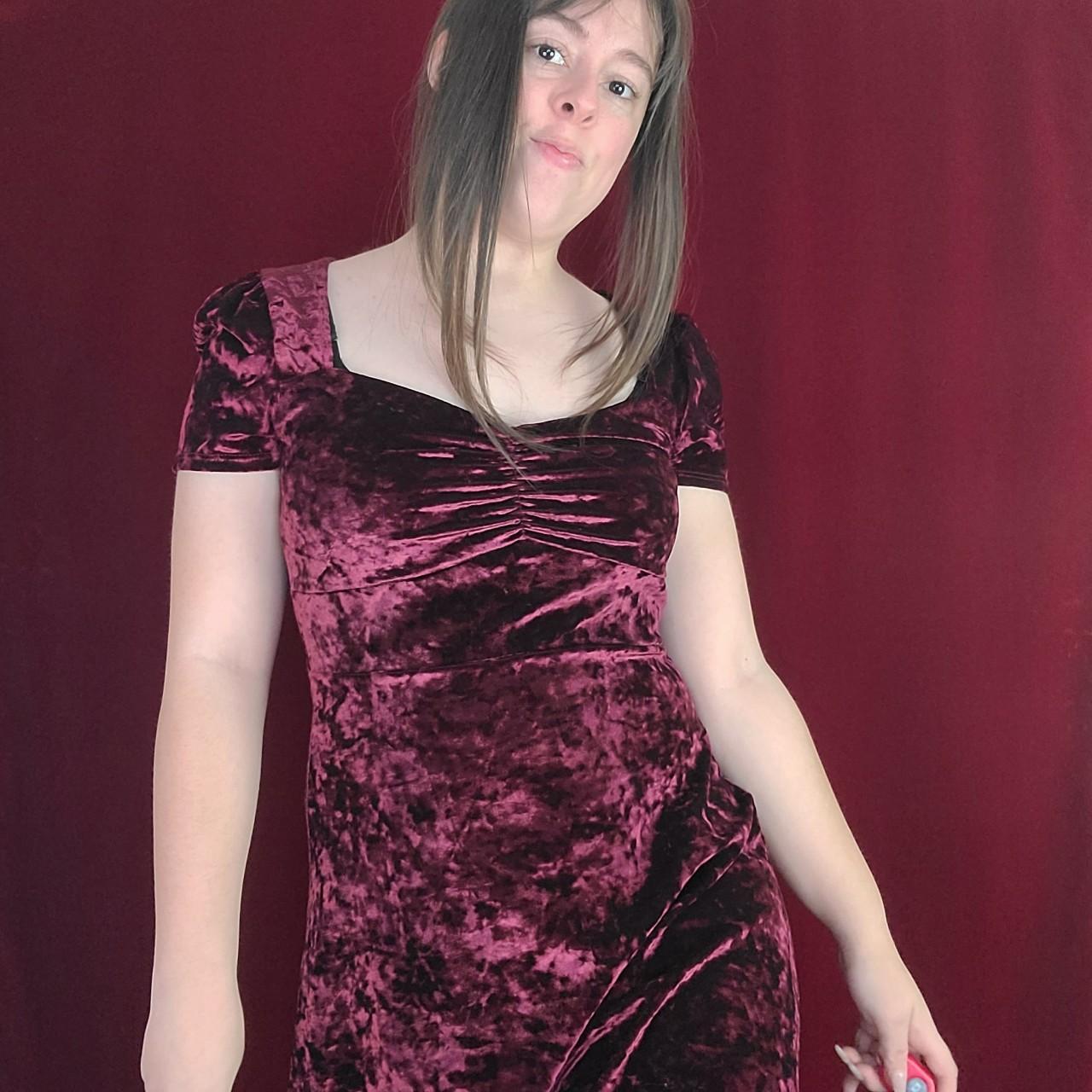 Urban outfitters red velvet dress clearance