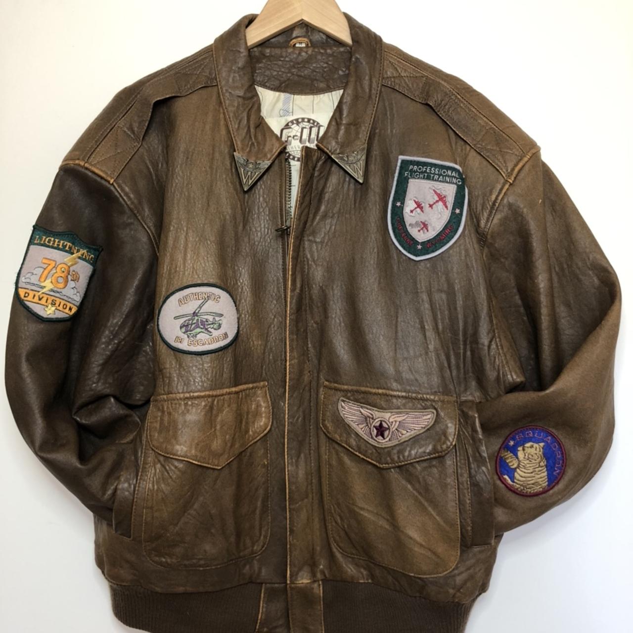 Heavy Leather Bomber Jacket Liner is a Map of... Depop