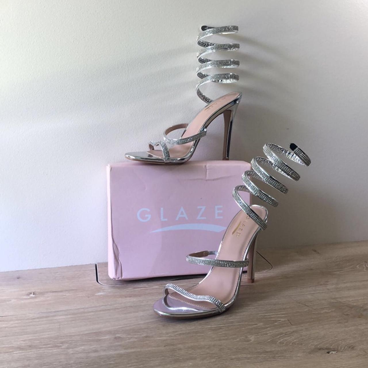 Silver spiral store heels