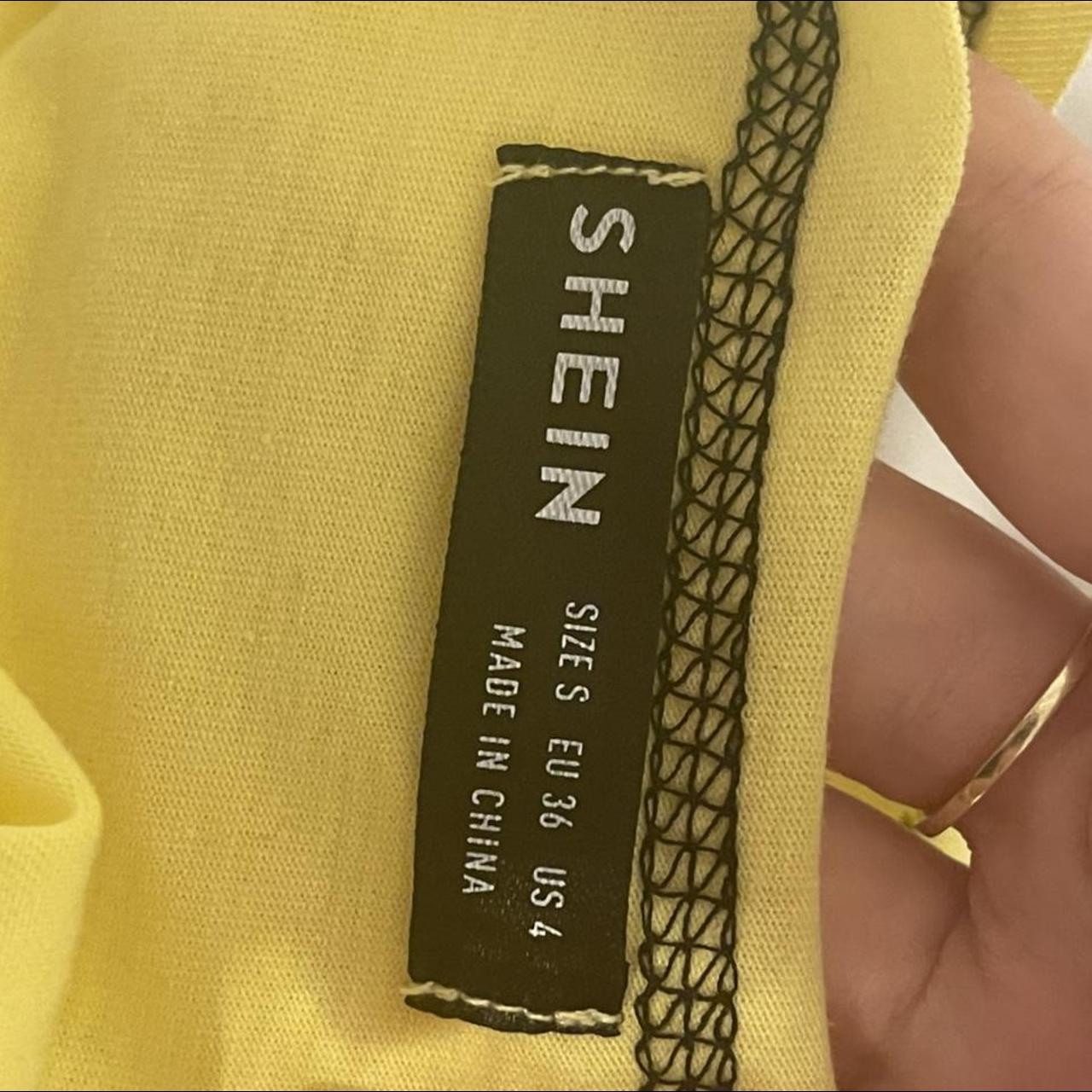 SHEIN yellow graphic crop top Worn a few times but... Depop