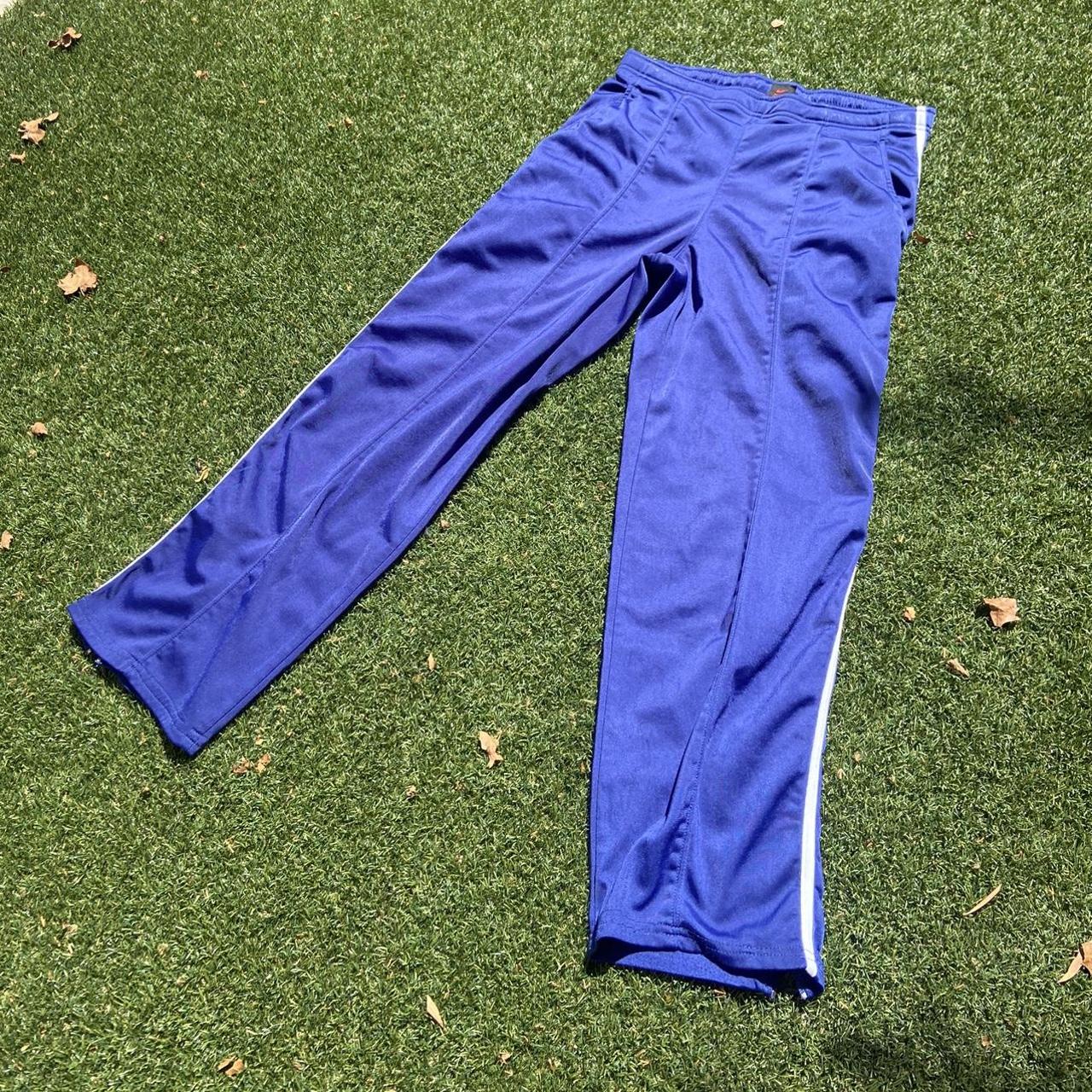 VTG L90’s Nike Blue / White Track Pants Stylish... Depop