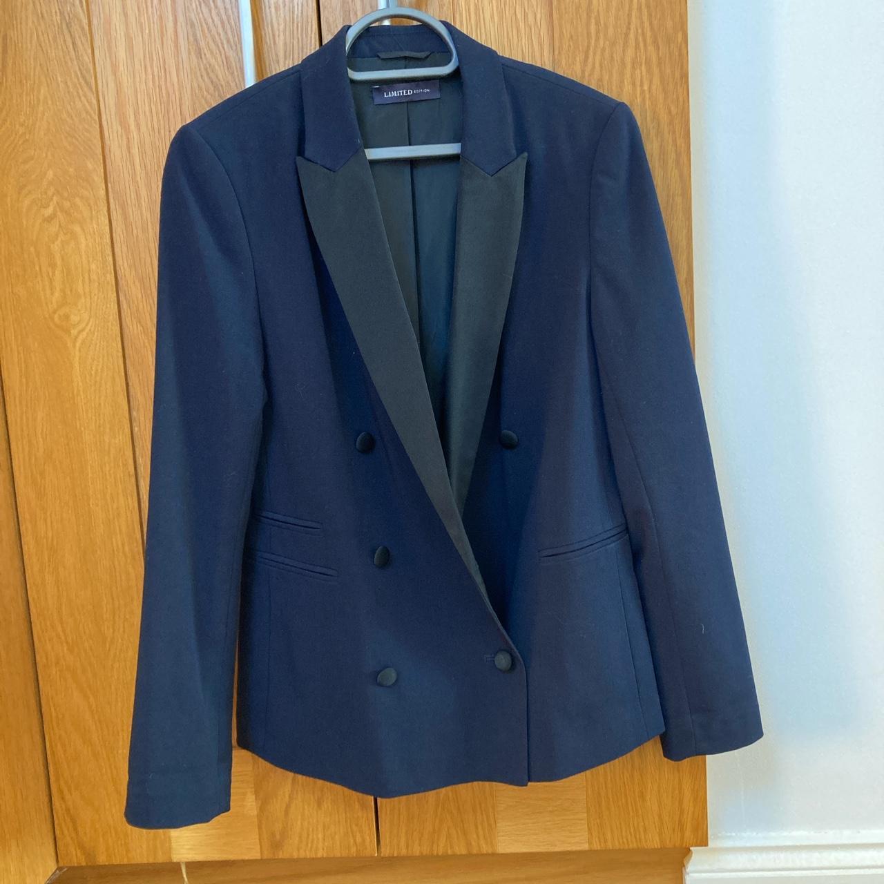 Lovely navy double breasted blazer by limited... - Depop