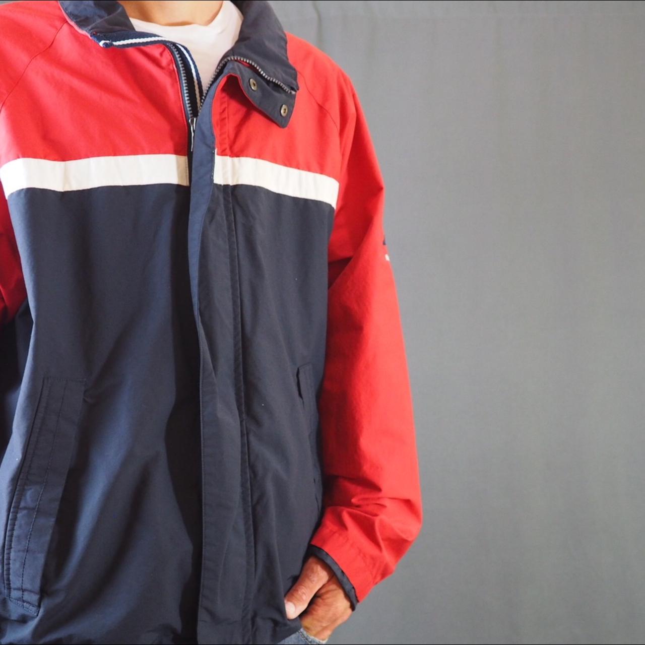 Vintage Nautica Jacket Size XL Red White and Blue. Depop