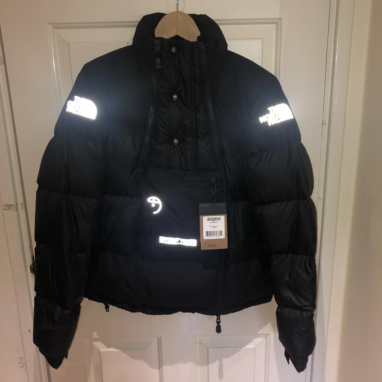 the north face steep tech down puffer jacket in black