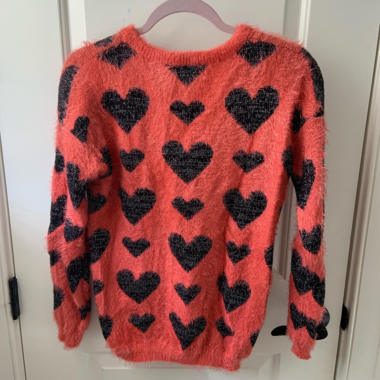 Super Cute Vintage Pink Hearts Sweater Size Depop 2185