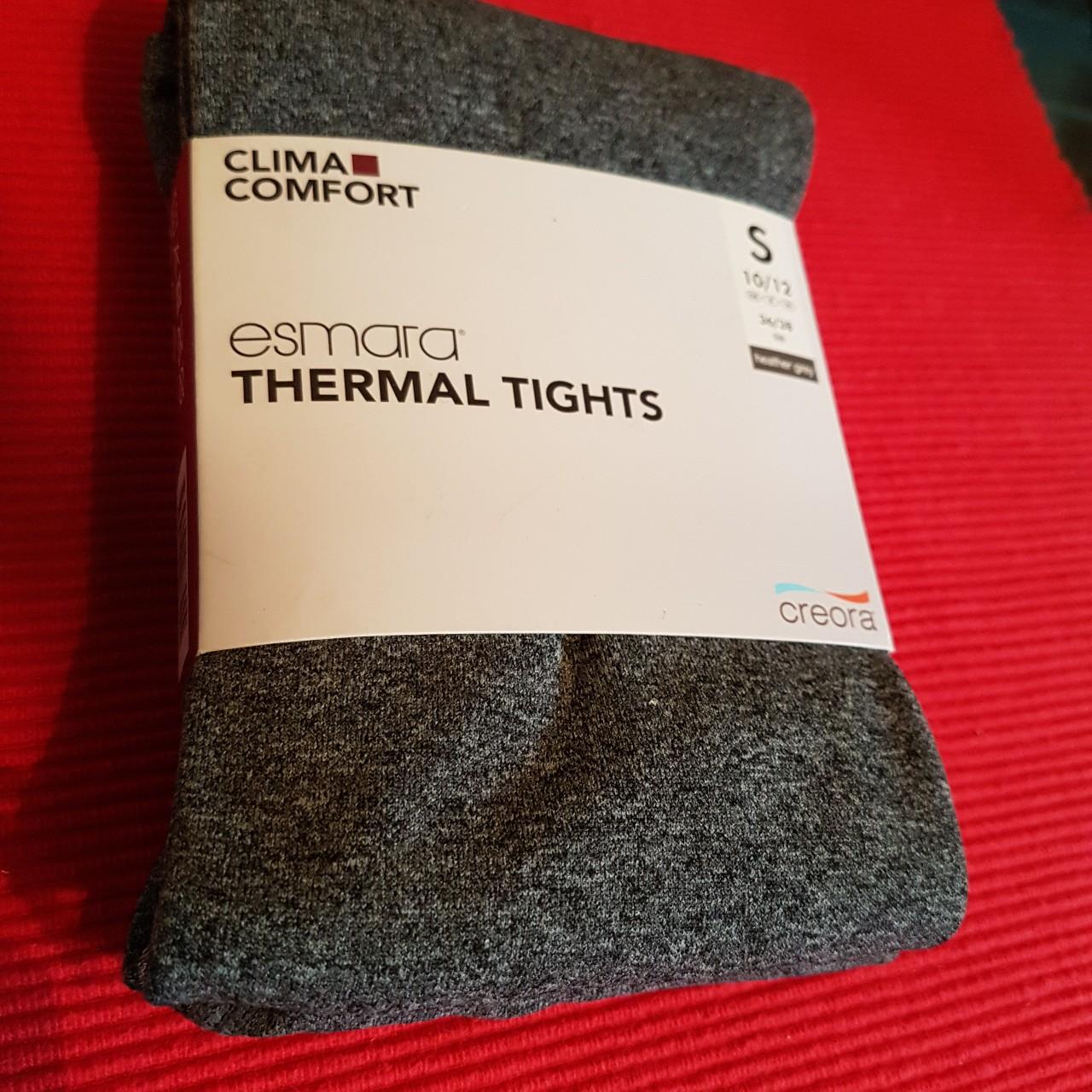 Thermal tights grey. Thick tights. Size S. - Depop