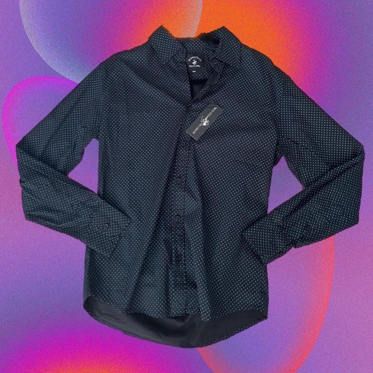 blue/black polka dot polo dress shirt NWT🍄 NO... Depop
