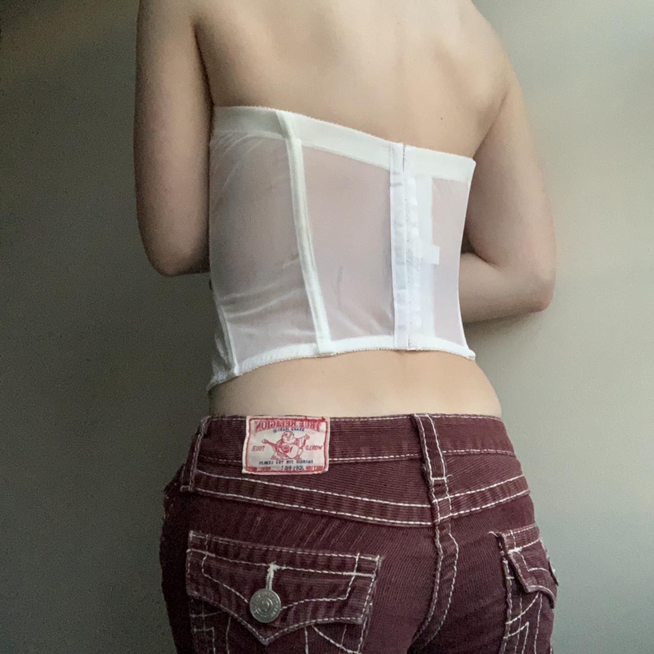 Victoria's Secret Women's White Corset Depop