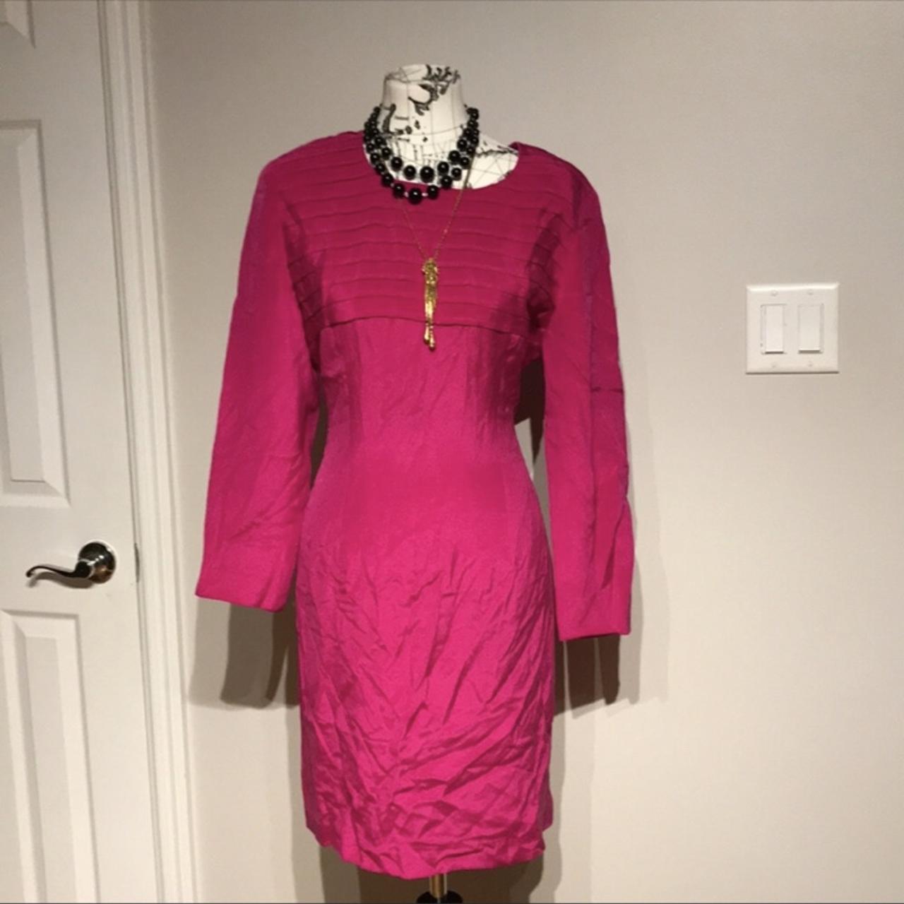 Women's Shirt Dress - Pink - 14 – Vintage SILK Lo… - image 1