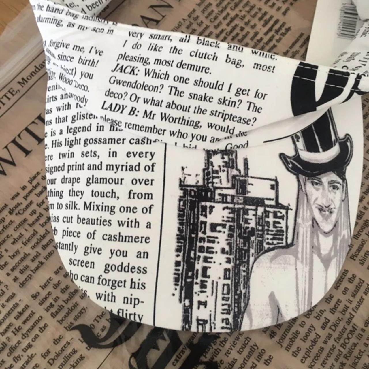 Norty JOHN GALLIANO iconic newspaper print visor... Depop